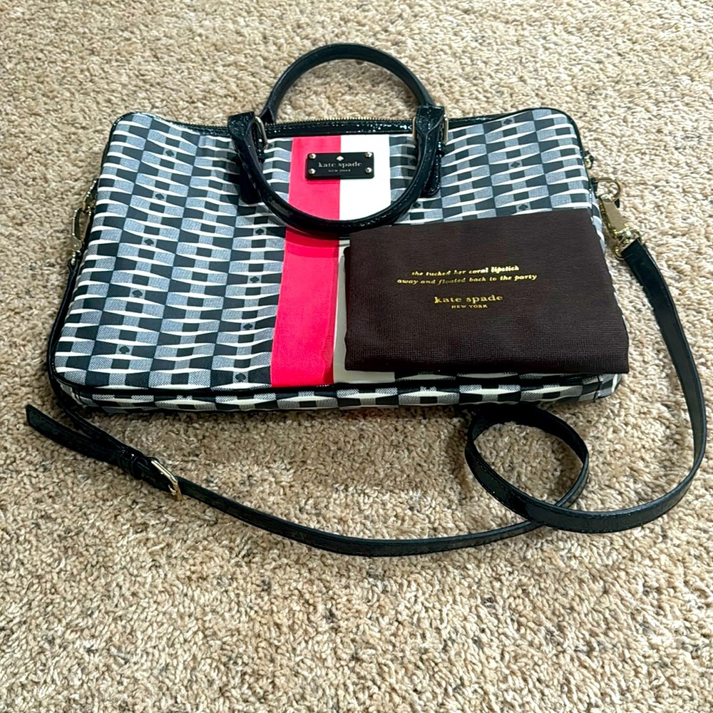 Never used Kate Spade computer bag/briefcase with original cloth storage bag